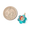 Luminous Transparent Resin Flower Pendants PALLOY-JF03759-01-2