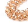 Transparent Electroplate Glass Beads Strands EGLA-N002-34F-F01-3