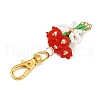 Bouquet Handmade Glass Seed Beaded & Acrylic Pendants Decorations HJEW-MZ00269-03-4