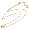 Ion Plating(IP) 304 Stainless Steel Pendant Necklaces NJEW-R050-01G-14-4