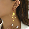 Exotic Vintage Brass Flat Round Hoop Earrings SI2517-4