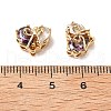 Brass Micro Pave Cubic Zirconia Beads KK-A259-20G-02-3