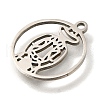 201 Stainless Steel Pendants STAS-R136-26P-2