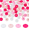 DICOSMETIC 80Pcs 2 Bags Rondelle Food Grade Eco-Friendly Silicone Focal Beads SIL-DC0001-39A-1