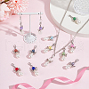 Plastic Pearl & Acrylic Pendant Decoration HJEW-UN00021-5