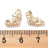 Micro Pave Clear Cubic Zirconia Pendants KK-M102-02G-3