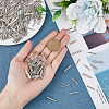 SUPERFINDINGS 450Pcs 2 Size Brass Folding Crimp Ends KK-FH0005-93-3