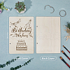 SUPERDANT 1 Set Wooden 2-Ring Loose Leaf Binder Postcard Phote Album Cover DIY-SD0001-02C-3