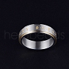 Om Mani Padme Hum Stainless Steel Rotatable Finger Ring PW-WG12553-02-3