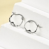 S925 Sterling Silver Hoop Earrings for Women EJEW-K307-01P-3