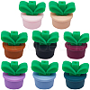 SOFPLATE 10 Colors Plant Food Grade Eco-Friendly Silicone Focal Beads SIL-SP0001-11-1