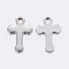 Tarnish Resistant 304 Stainless Steel Tiny Cross Charms STAS-F159-39P-2