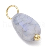20Pcs Opaque Baking Painted Crackle Glass Charms PALLOY-JF03952-06-4