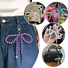 10Pcs 10 Colors Bowknot Acrylic Pendant Decoration HJEW-PH01952-6