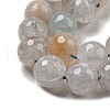 Faceted Natural Dragon Veins Agate Beads Strands G-F447-12mm-I02-4
