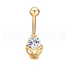 Clear Cubic Zirconia Belly Button Rings WG9960A-25-1
