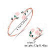 Rose Alloy Enamel Cuff Bangle & Cuff Rings Sets FS-WGBA561-03-3
