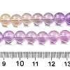 Baking Painted Transparent Glass Beads X-DGLA-M001-8mm-09-5