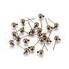 Brass Ball Post Ear Studs X-EC254-NFAB-1