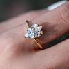Elegant S925 Sterling Silver Pave Clear Cubic Zirconia Heart-shaped Ladies Ring for Party Daily Wear UM7480-4-4