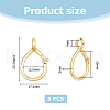 5Pcs Brass Keychain Clasp Findings KK-HS0001-09-2