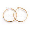 201 Stainless Steel Hoop Earrings EJEW-A054-52G-1