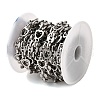 304 Stainless Steel Heart and Flat Round Link Chains CHS-C016-25P-3