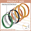 BENECREAT 6 Roll 6 Colors 10M Flat Aluminum Wire FIND-BC0013-42A-2