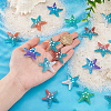   36Pcs 6 Colors Opaque Resin Pendants RESI-PH0002-25-3