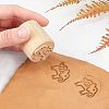 Wood Wax Seal Stamp AJEW-WH0122-001-3