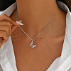 925 Sterling Silver Colorful Butterfly Pendant Necklaces for Women LG8301-2-1