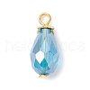 Electroplate Glass Pendants PALLOY-JF03956-02-3