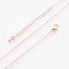 Brass Cable Chain Necklaces X-MAK-P011-01RG-1
