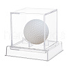 Square Transparent Acrylic Golf Ball Display Case AJEW-WH0323-05B-1
