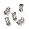 Brass Micro Pave Black Cubic Zirconia Beads KK-E068-VB473-4