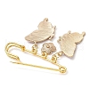 Butterfly & Flower Charm Alloy Enamel Brooches for Women JEWB-BR00144-01-4