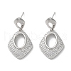 Brass Pave Cubic Zirconia Stud Earrings EJEW-M258-11P-1
