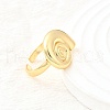Brass Cuff Rings for Women RJEW-F184-08G-G-4
