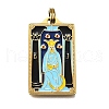 Tarot 304 Stainless Steel Enamel Pendants STAS-M119-07C-G-1