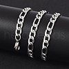 Non-Tarnish Fashionable 304 Stainless Steel Figaro Chain Necklaces for Men X-STAS-A028-N017P-4