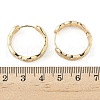 Brass Clear Cubic Zirconia Rectangle Hoop Earrings EJEW-D320-06G-5