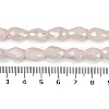 Opaque Solid Color Electroplate Glass Beads Strands EGLA-N013-P4mm-B08-4