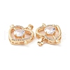 Brass Micro Pave Clear Cubic Zirconia Charms KK-E068-VC448-3