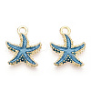 Alloy Enamel Pendants X-PALLOY-T056-08A-1