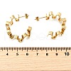 304 Stainless Steel C-Shaped with Fold Charm Stud Earrings EJEW-D315-01G-5