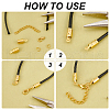   400Pcs 4 Colors Iron Folding Crimp Ends IFIN-PH0002-27-4