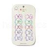 10Pcs 5 Colors Tartan Pattern Epoxy Resin Snap Hair Clip PHAR-P009-01D-1