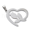304 Stainless Steel Pendants STAS-I327-03P-1
