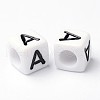 Letter Acrylic European Beads X-OPDL-R050-10mm-A-2