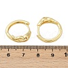 Snake Brass Micro Pave Cubic Zirconia Hoop Earrings EJEW-L299-03G-5